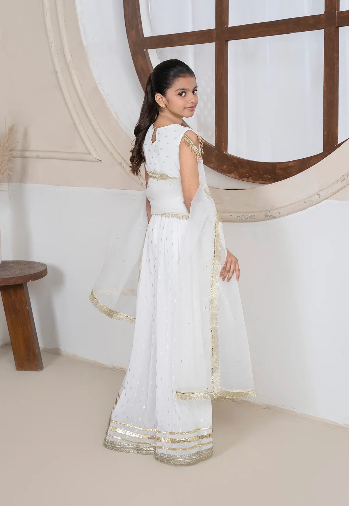 Golden Pearl Lehenga Choli