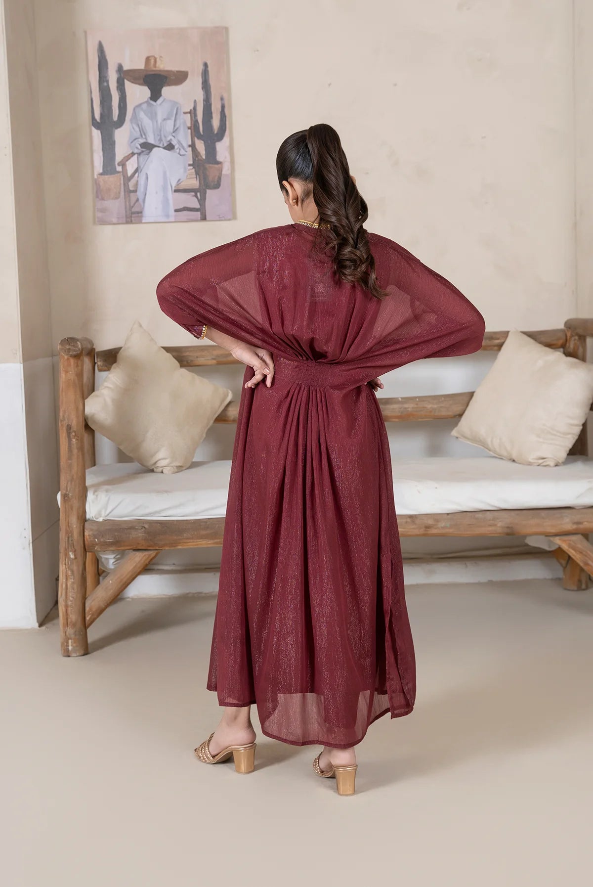 Maroon Kaftan Kids