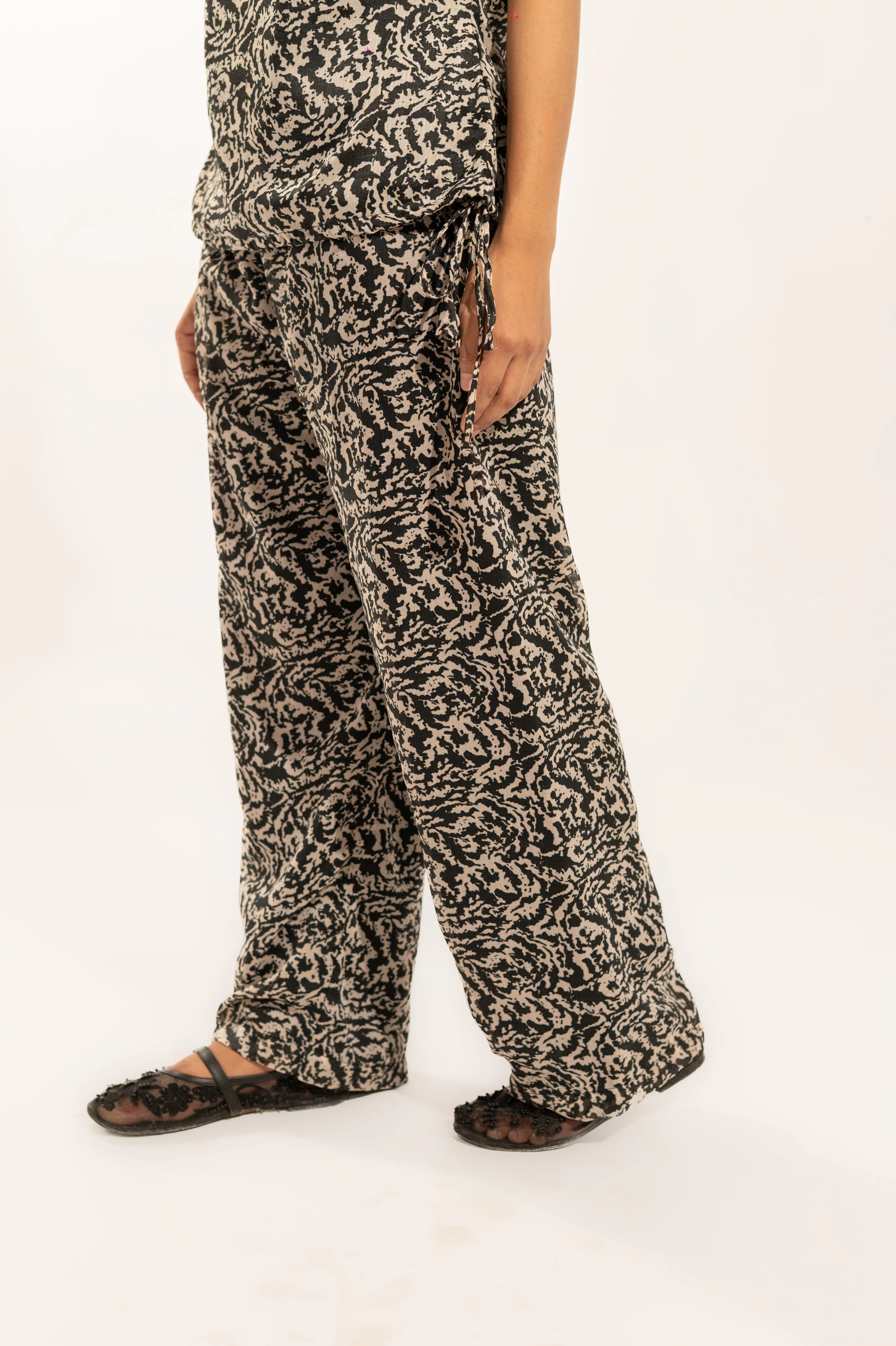 Black Printed Co-Ord Set