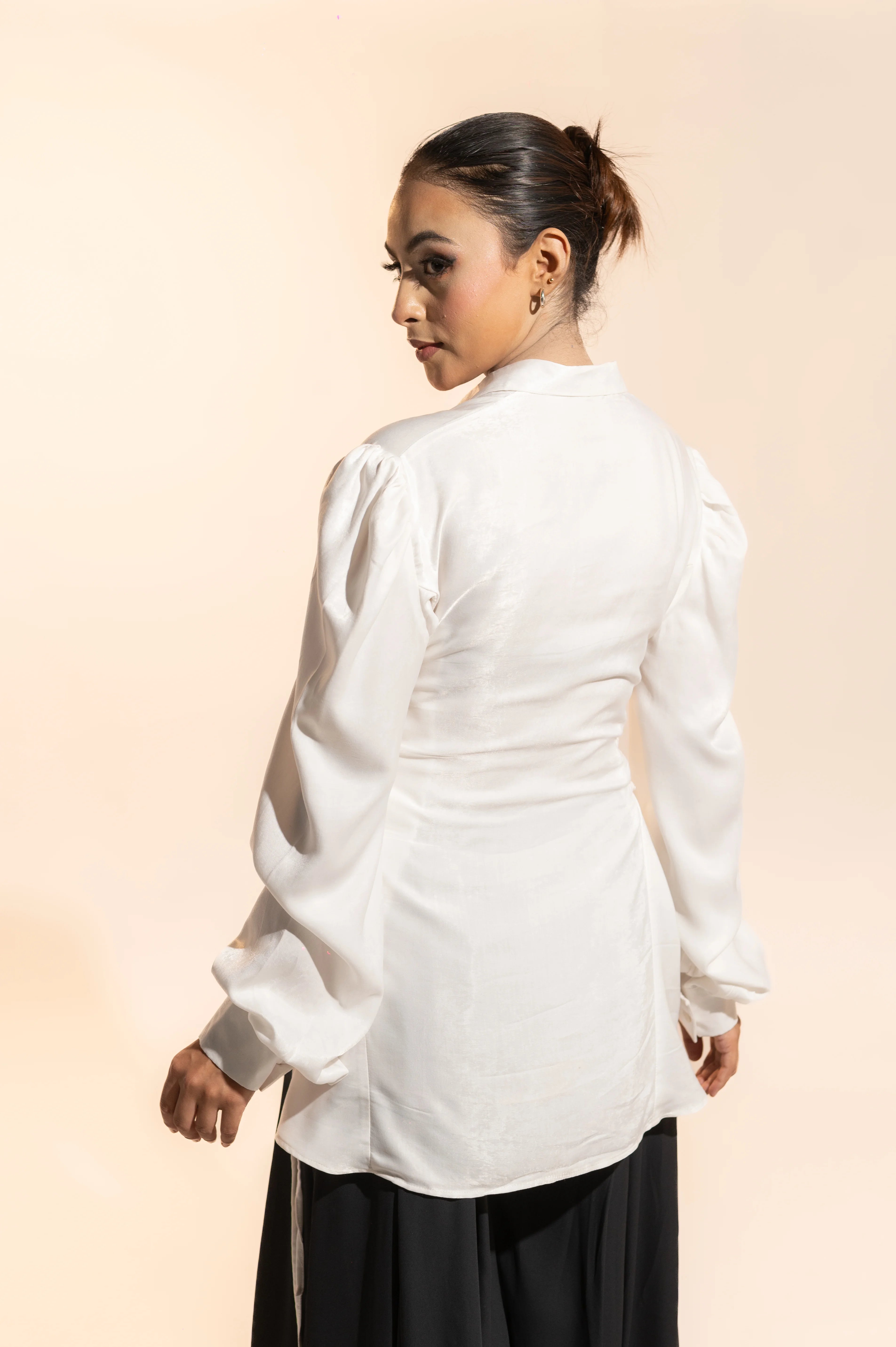 White Western Shisha Cotton Shirt