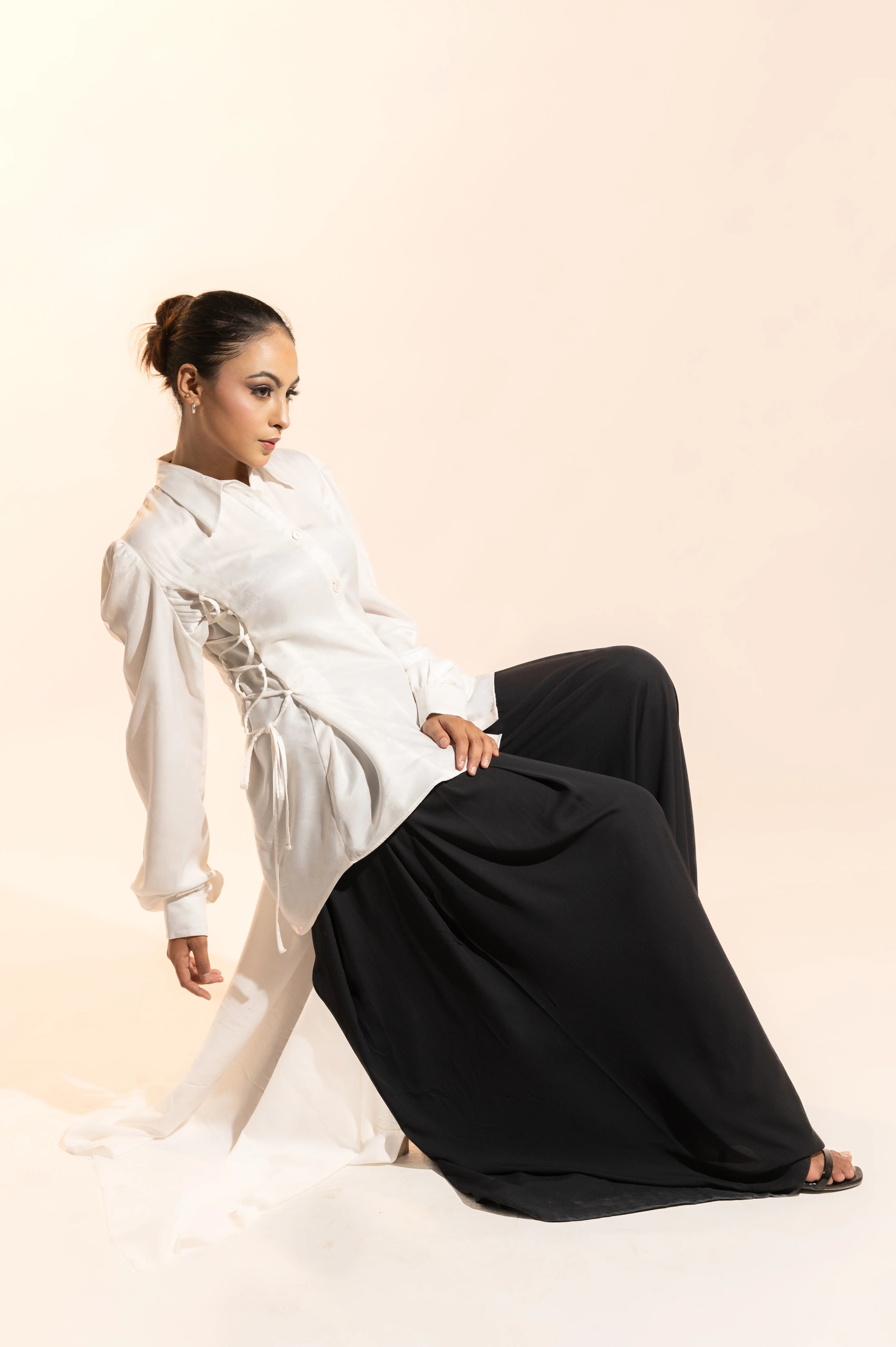 White Western Shisha Cotton Shirt
