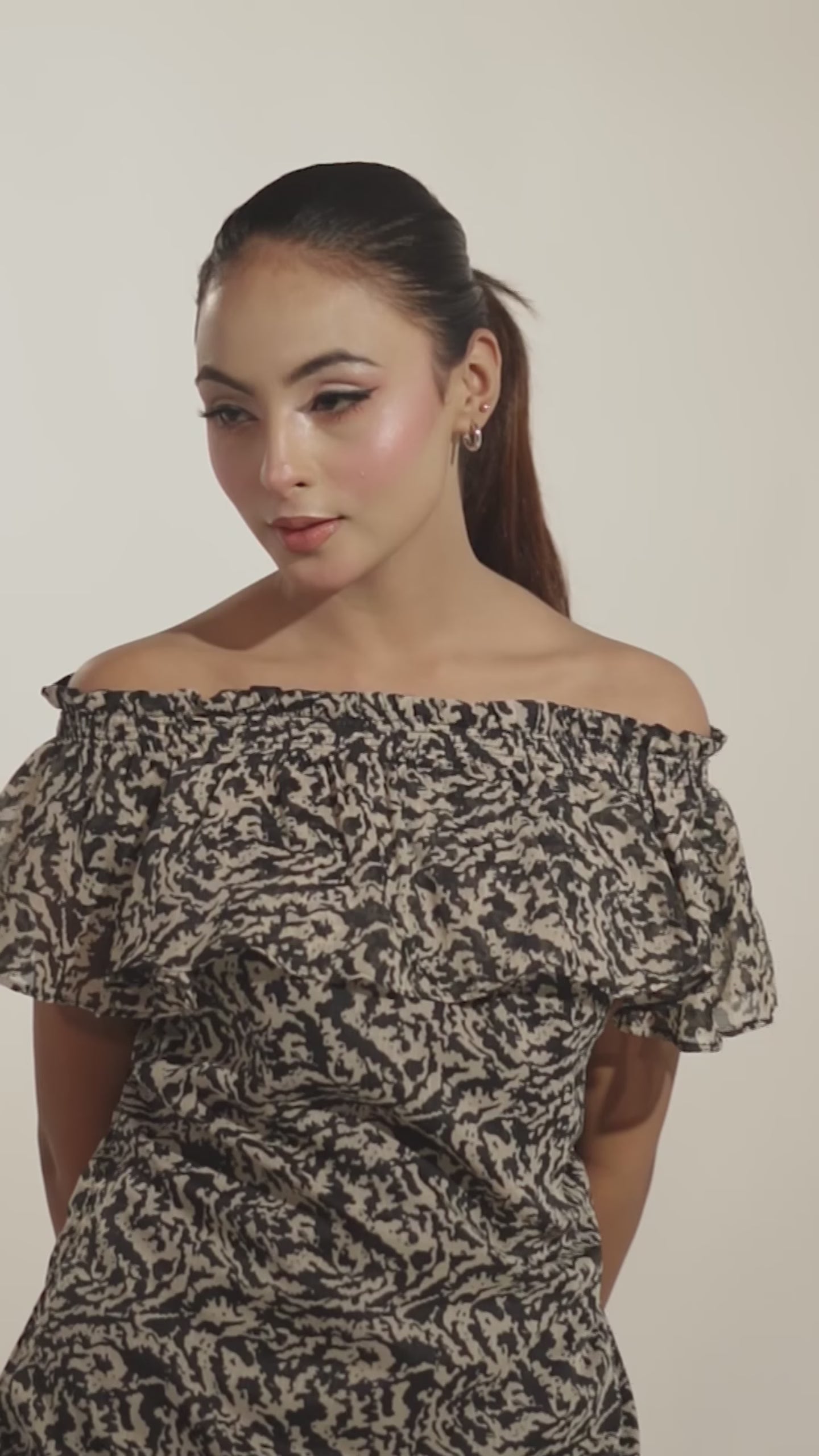 Black Printed Co-Ord Set
