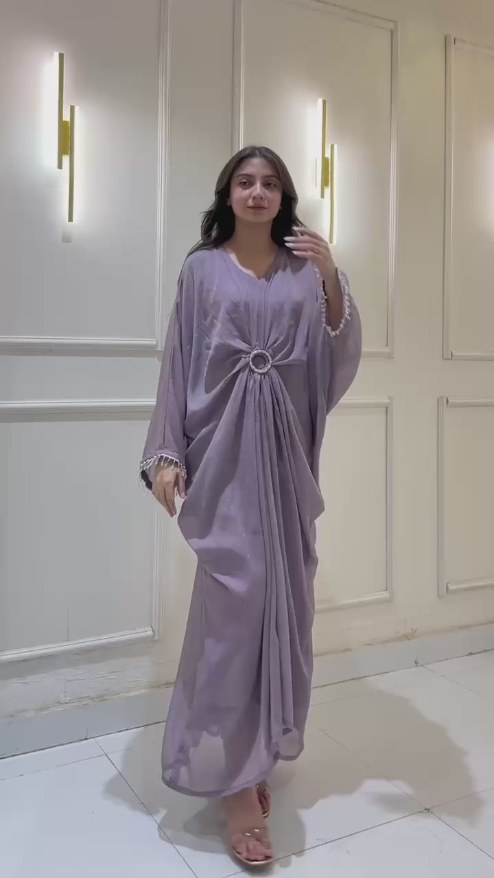 Lilac Draped Kaftan