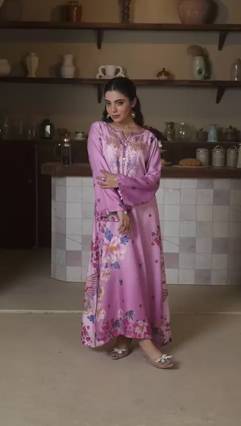 Pink Floral Kaftan