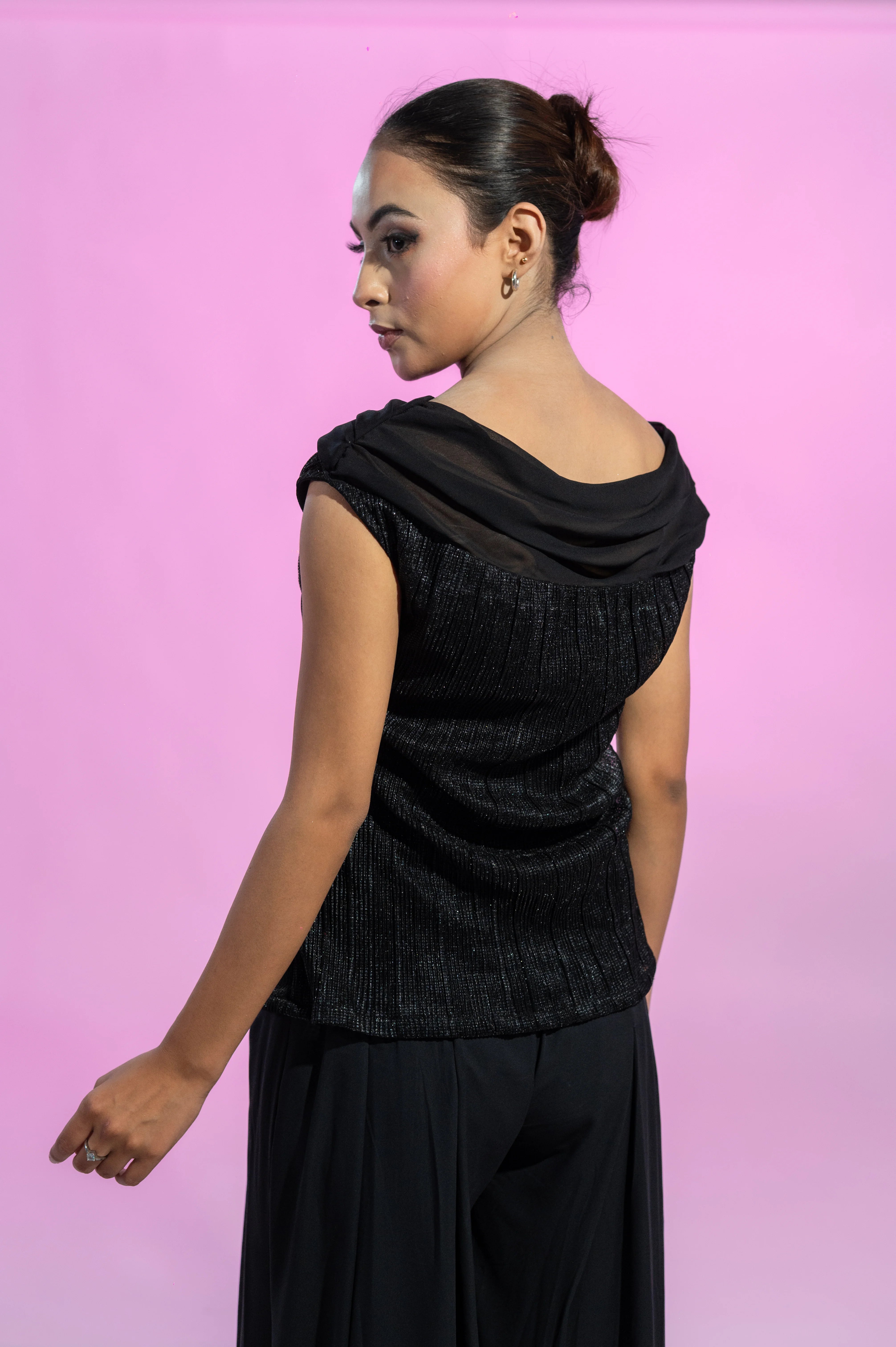 Black Off-Shoulder Moonlight Top